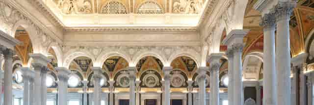 Great Hall, Library of Congress: ornate venue for upscale events and cultural gatherings.