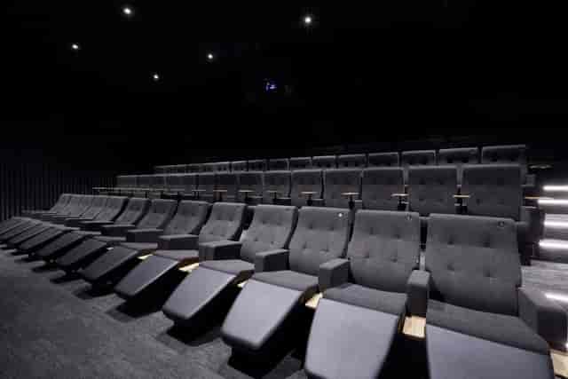 Curzon Hoxton Cinema Screen 2 with plush reclining seats for film screenings and presentations.