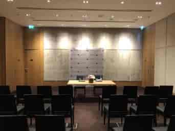 Boardroom 1 at Bulgari Hotel Dubai, elegant meeting space for conferences and presentations.