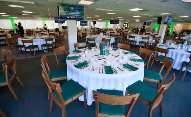 Club Argyle Lounge event space with elegant tables for formal dining and networking.