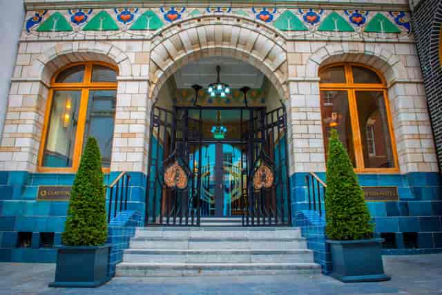 Elegant entrance of Albion, Clayton Hotel Bristol City for upscale events and meetings.