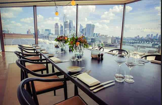 Private Dining Room North with elegant table, perfect for corporate dinners and events.