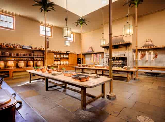 Great Kitchen in Royal Pavilion: rustic space for culinary events and workshops.