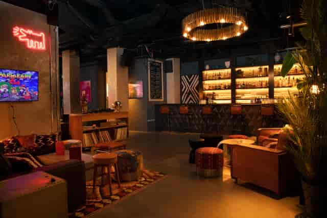 Stylish event space at The Little Scarlet Door, perfect for networking and gatherings.