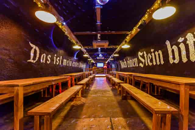 Bermondsey Bierkeller at London Bridge, rustic venue for casual gatherings and events.