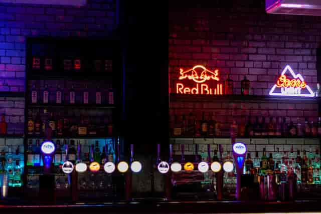 Vibrant bar setup at The Lost Weekend, ideal for networking events and social gatherings.
