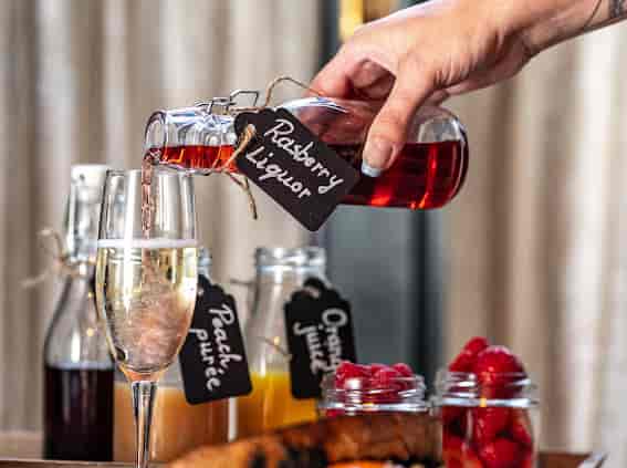 Stylish beverage station at The Store Croydon for events, featuring mixology and cocktails.