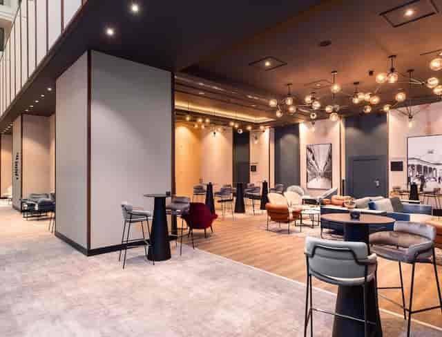 Modern event space at Radisson Grand Place Brussels, ideal for meetings and gatherings.