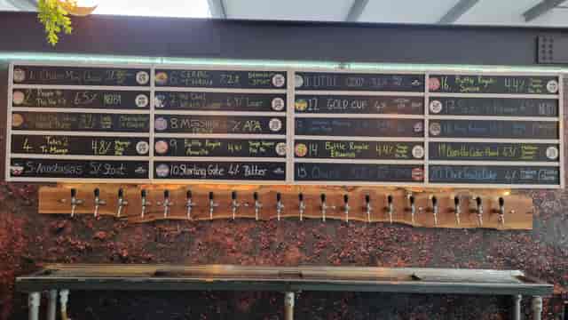 Vibrant tap wall at The Mezzanine, perfect for craft beer events and networking.