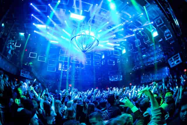 Vibrant event space in Marquee New York, ideal for concerts and corporate parties.