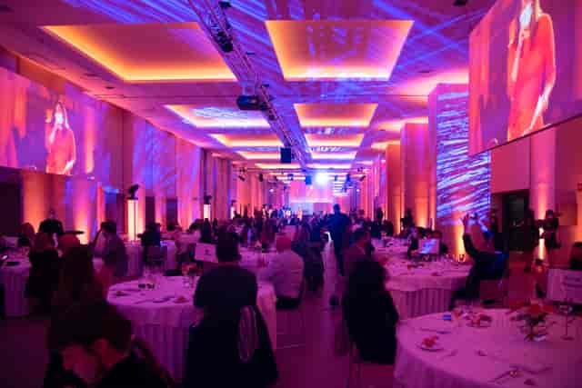 Elegant event space in Riu Plaza España, perfect for formal dinners and networking.