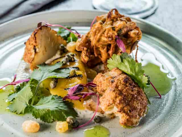 Roasted cauliflower dish at Concorde Conference Centre for upscale events and gourmet catering.