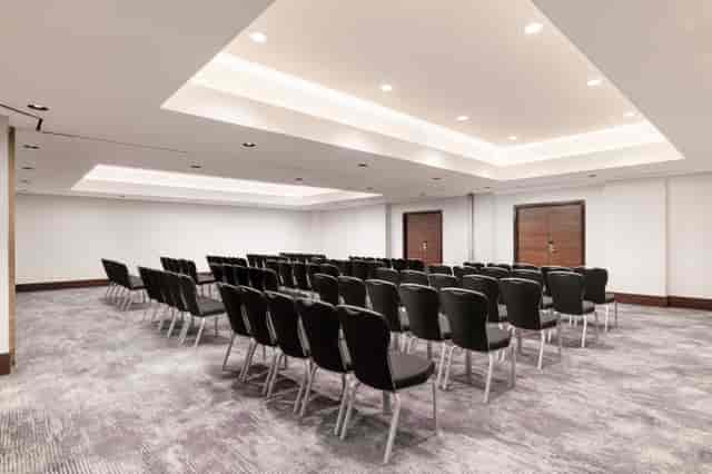 Mezzanine Meeting Room at Hilton London Metropole, ideal for corporate events and workshops.