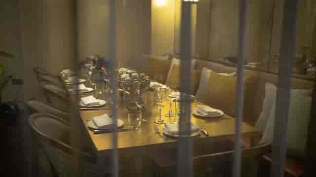Elegant dining table setup at Casa Matilde for intimate gatherings and corporate dinners.