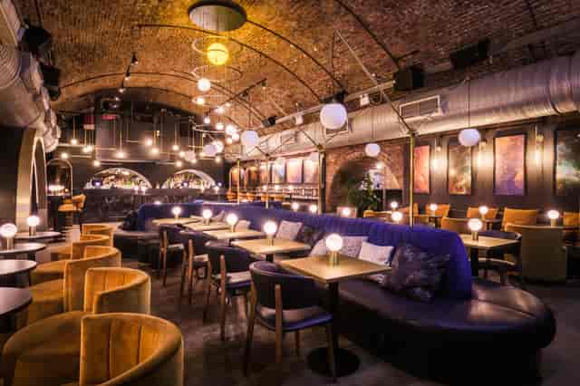 Cosmos venue in Shoreditch with cozy seating, ideal for events and gatherings.