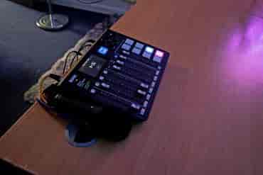 Professional audio mixing console for live events and recordings at Orange Bow CIC.