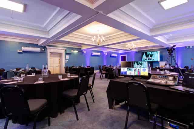 Donald English in Central Hall Westminster, modern meeting room for presentations and workshops.