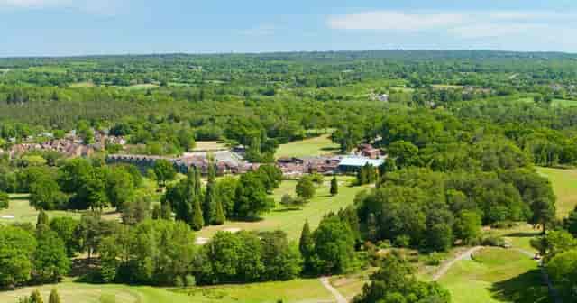 Picturesque outdoor venue at Old Thorns, ideal for corporate retreats and team-building events.