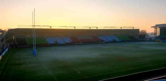 Outdoor sports field at Twickenham Stoop Stadium, ideal for corporate retreats and team-building.