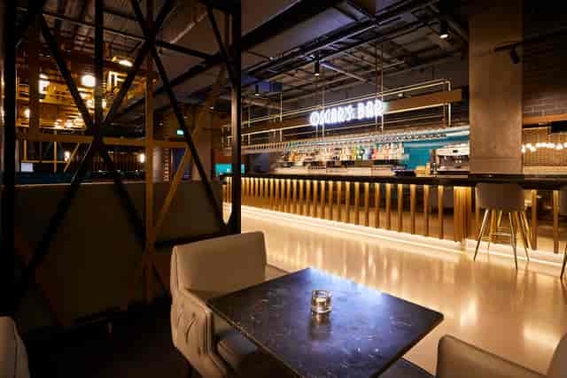 Modern bar at ODEON Luxe Islington, perfect for networking and casual meetings.