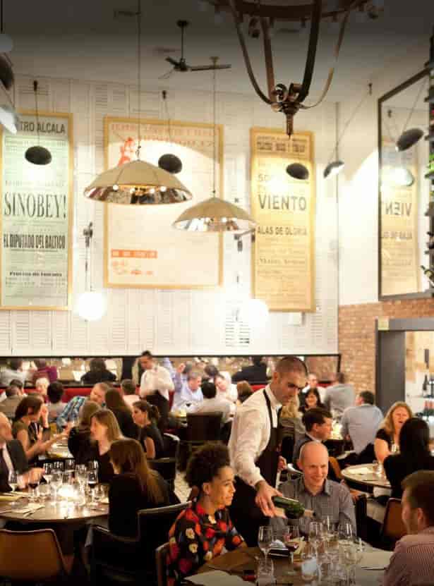 Vinoteca Ibérica Canary Wharf: Banquet table set for corporate networking event.