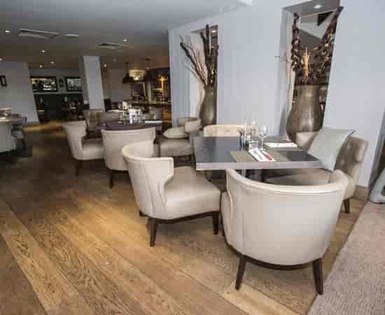 Caley's Brasserie dining area in Macdonald Windsor Hotel, ideal for networking lunches and events.
