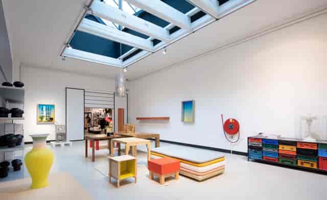 Versatile event space in The Cafe, Droog with natural light for creative workshops.