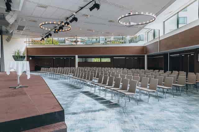 Event space at Courtyard by Marriott Stockholm with spacious layout for conferences.