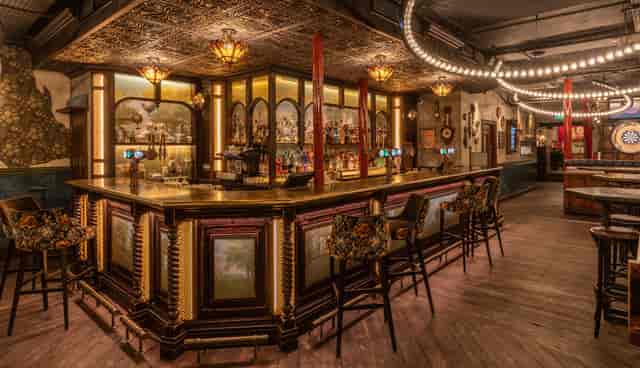 Elegant bar venue in Flight Club Islington, perfect for networking and cocktail events.