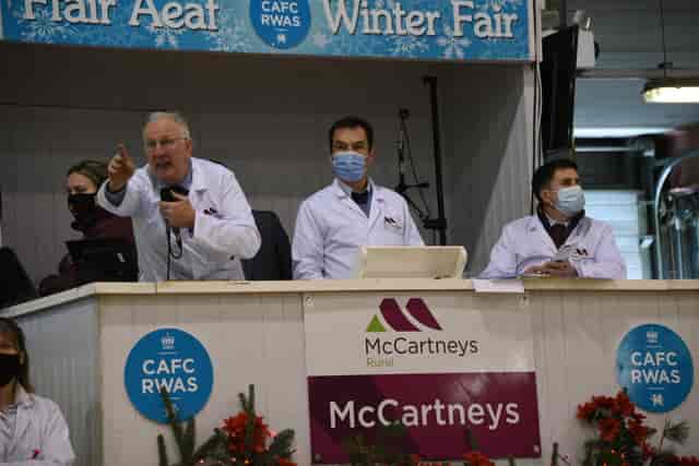 Auction event at Royal Welsh Showground with dynamic presenters and strong branding.