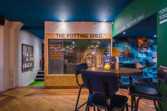 Vibrant Potting Shed event space in Swansea for creative workshops and networking.