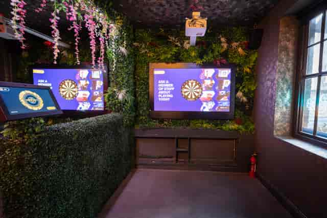 Darts Lounge at Zebrano Soho: Social gaming space for corporate team building and events.