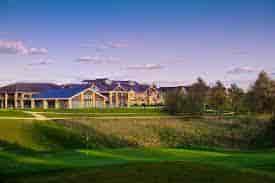 Cotswolds Hotel, Golf & Spa venue with modern architecture for corporate events and retreats.