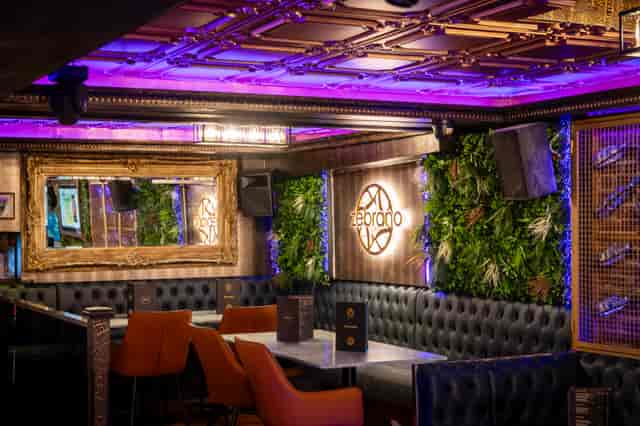 Mood-lit lounge at Zebrano Soho, ideal for corporate networking and brand activation events.