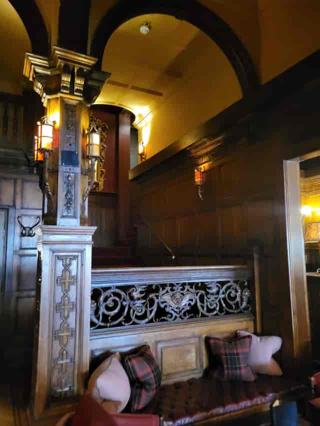 Elegant staircase at Bar 190, The Gore - perfect for upscale events and receptions.