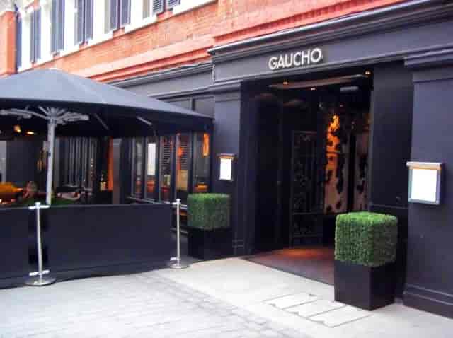 Stylish entrance of Gaucho, Piccadilly - ideal for corporate events and private gatherings.