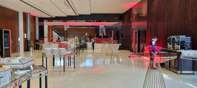 Modern Godolphin Ballroom 1, Jumeirah Emirates Towers, set for elegant meeting or reception.