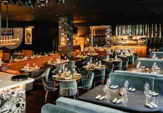 Stylish bar area in Glasgow's Gaucho, perfect for upscale events and private meetings.