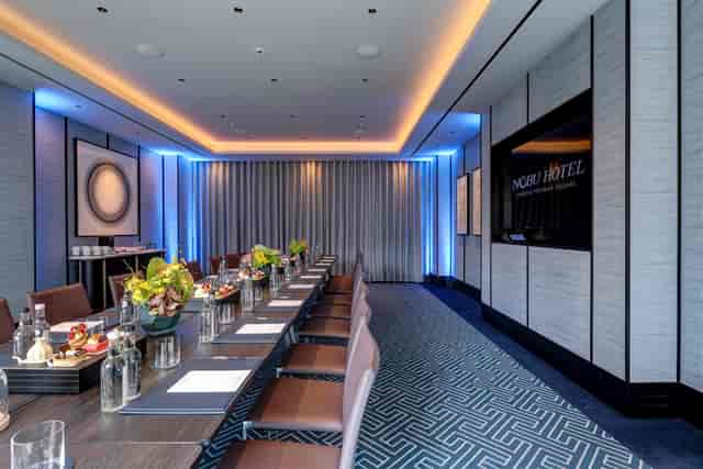 Sakura Boardroom at Nobu Hotel, modern meeting space for corporate events and workshops.