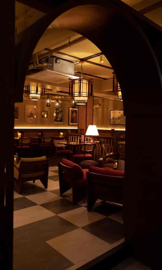 Cozy lounge at Lucy Wong, perfect for intimate meetings and networking events.