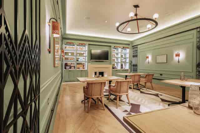Mortise & Tenon boardroom at Hart Shoreditch Hotel for executive meetings and VIP events.