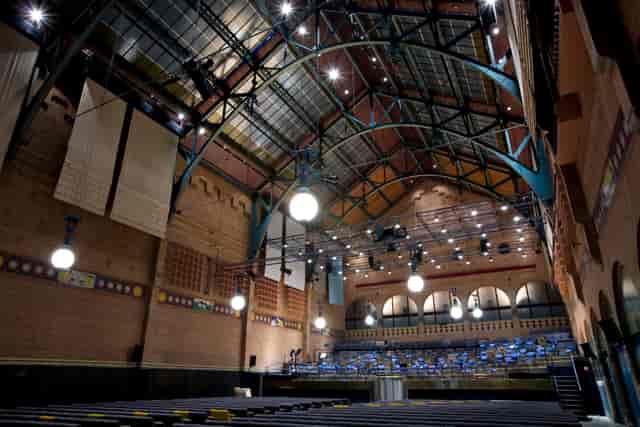 Spacious Hall 1 at Amsterdam Beurs Van Berlage, perfect for conferences and performances.