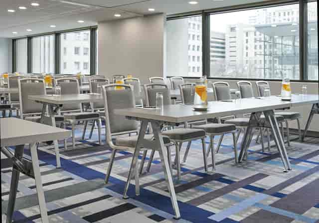 Osgoode meeting room in Hilton Toronto, modern setup for corporate events and workshops.