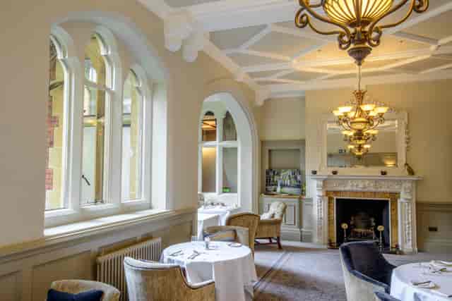 Elegant Wisteria meeting space with large windows for high-end events and gatherings.