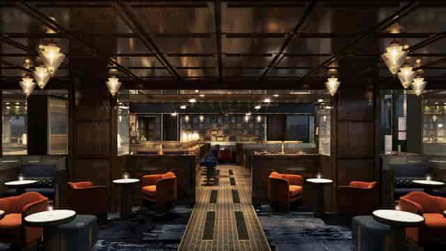 Nobu Bar at Nobu Hotel: elegant venue with plush seating for networking events.
