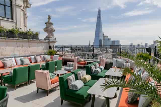 Stylish rooftop venue in Wagtail London with city views, ideal for upscale events.