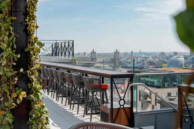 Rooftop venue in Wagtail London with panoramic views for upscale events and gatherings.