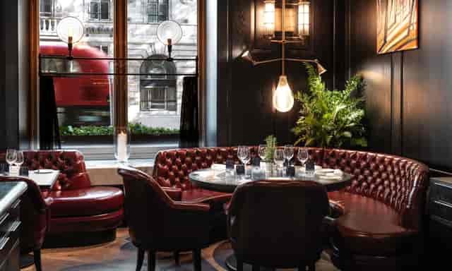 Private dining room with plush seating at Kerridges Bar and Grill for intimate events.
