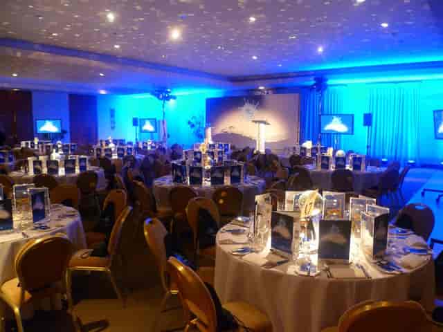 Elegant banquet room at The Hurlingham Club for corporate events and meetings.