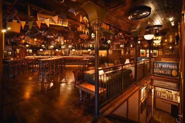 Cozy Tavern at Mr Fogg's, ideal for intimate gatherings and networking events.